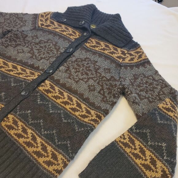 Vtg Eddie Bauer Collectibles Womens Sz M Fair Isle Nordic Button Front Sweater - Picture 3 of 7